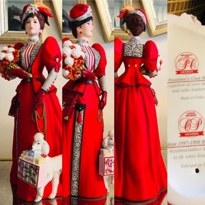 1997-1998 Red / 1999-2000 Albee Award Victorian Lady Figurine Statue Decorative